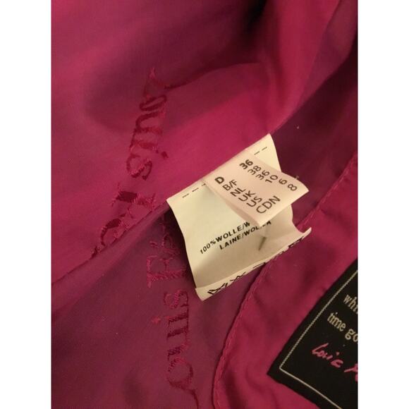 Vintage 1990s Louis Feraud Black purple wool Blazer - Picture 3 of 9